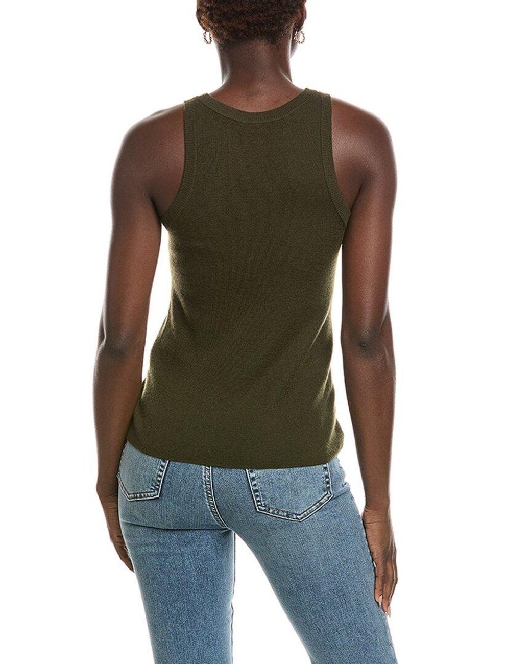 Co. Green Cashmere Knit Tank