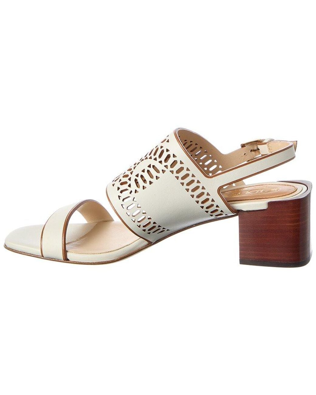 Tod's White Leather Sandal