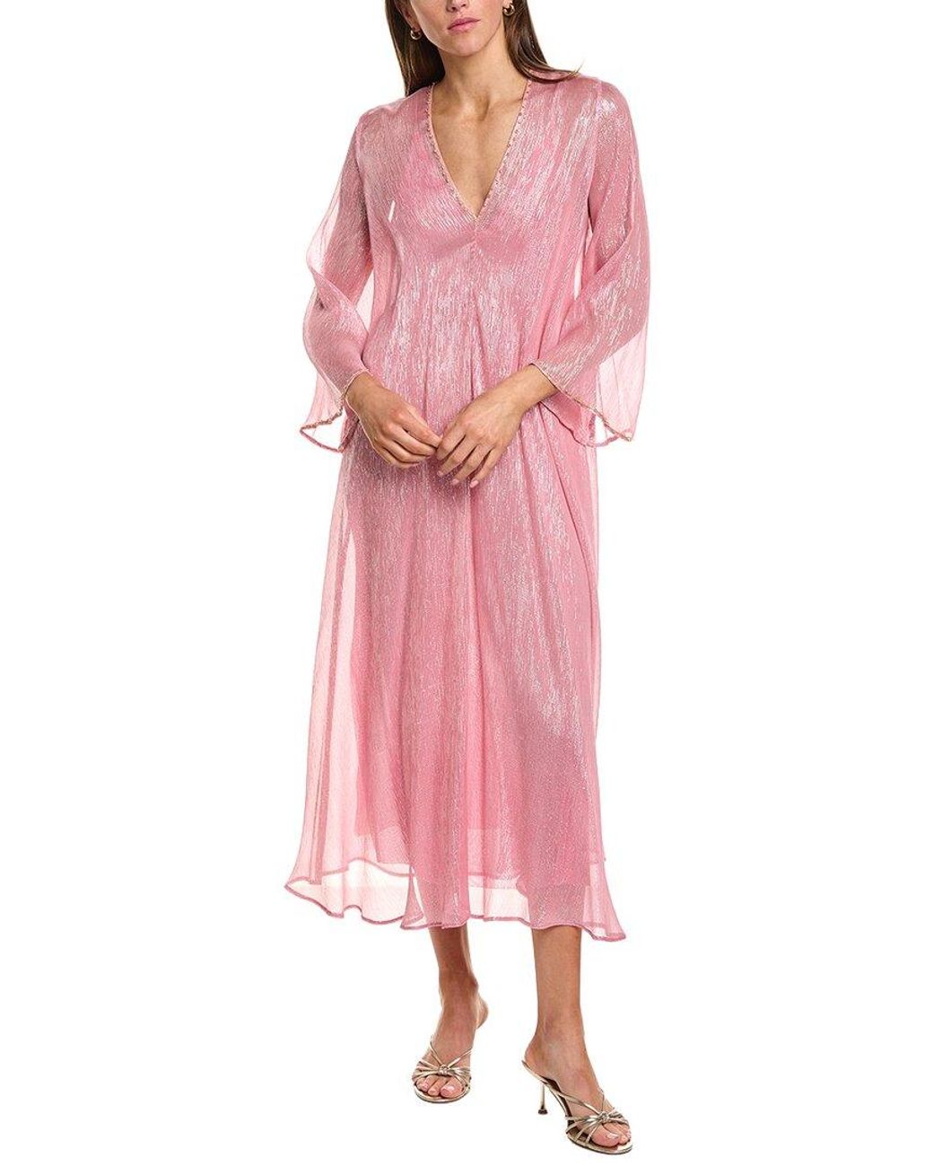 Forte_forte Pink Silk-Blend Maxi Dress