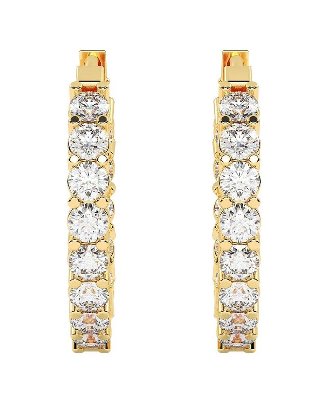 Diamond Select Cuts Metallic 14K 3.00 Ct. Tw. Diamond Earrings