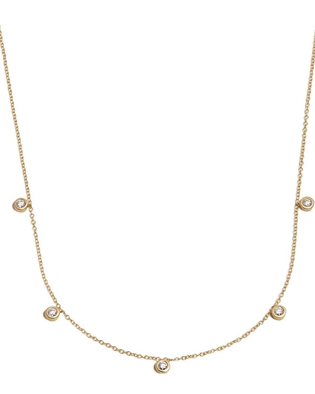 MaxColor Metallic Solitaire 0.33 Ct. Tw. Lab-Grown Diamond 14K Necklace