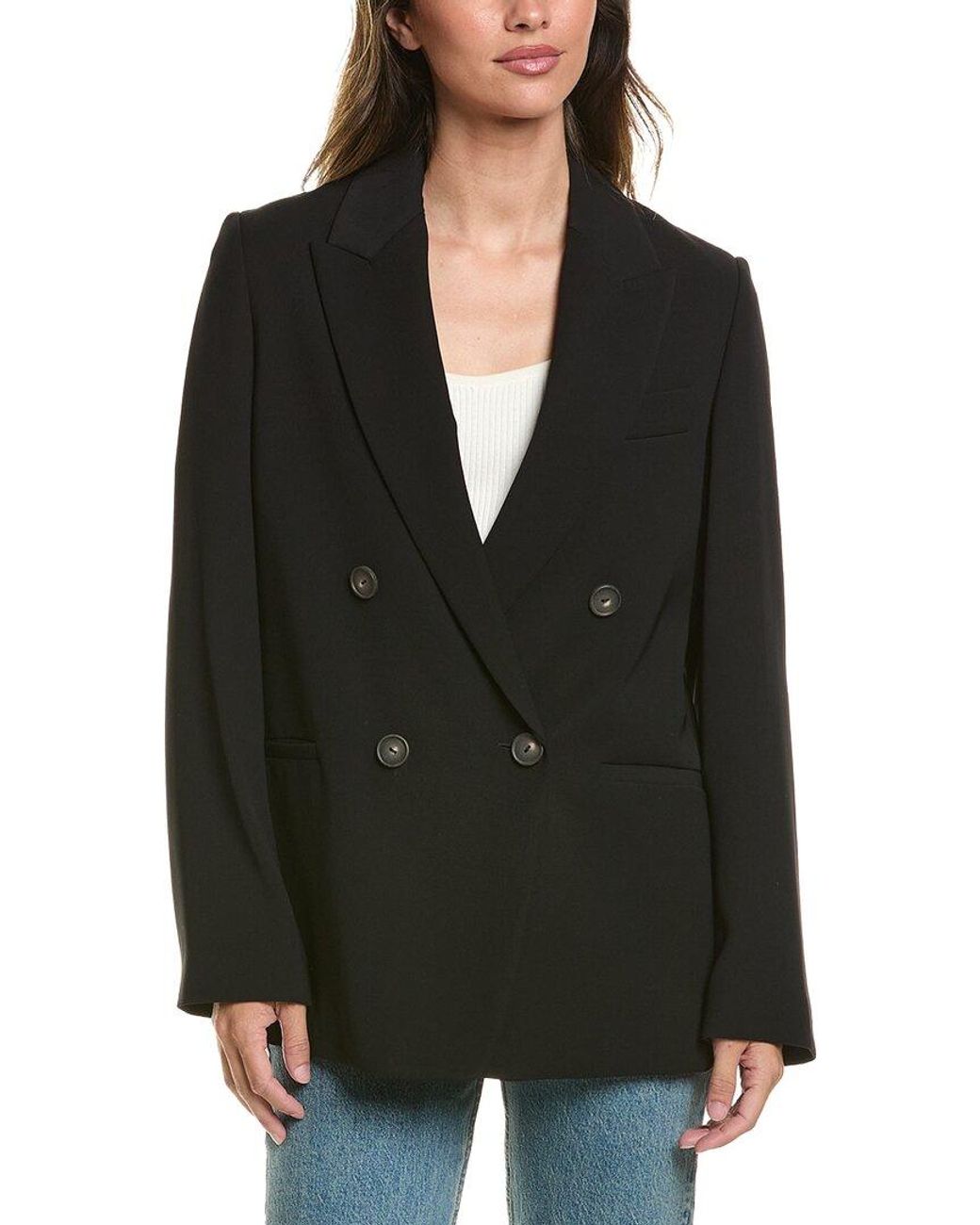 Vince Black Double-Breasted Blazer