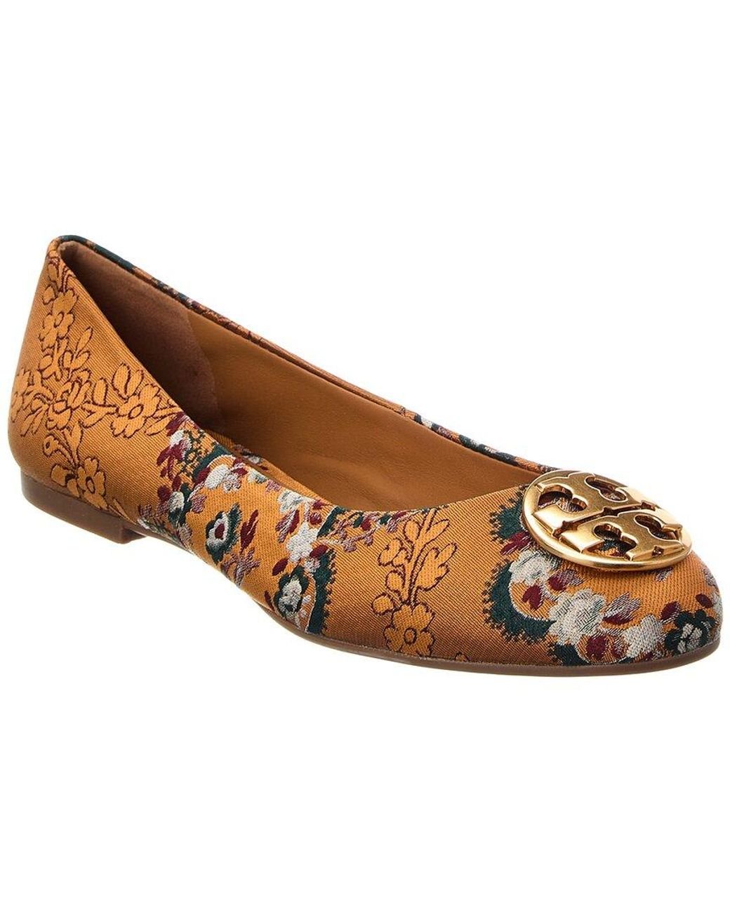 Tory Burch Chelsea Brocade Jacquard Ballet Flat in Brown Lyst