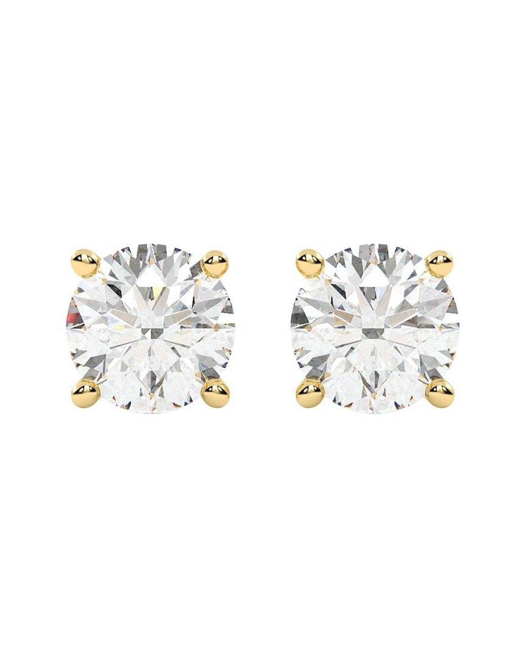 Diamond Select Cuts Metallic 14K 4.00 Ct. Tw. Diamond Earrings