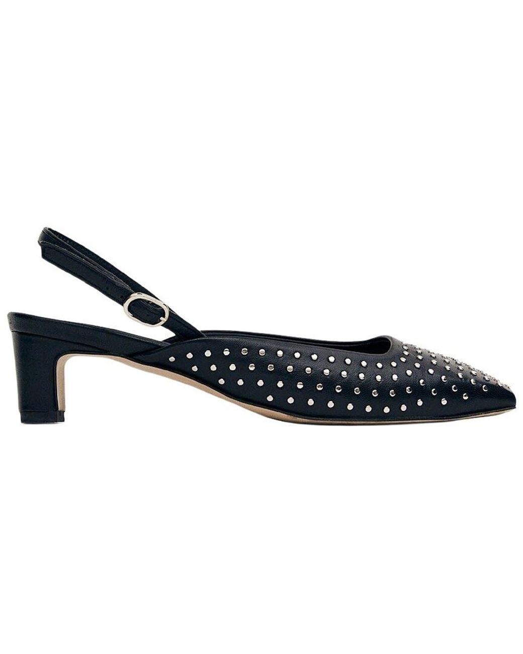 Alohas Blue Lindy Studs Leather Pump