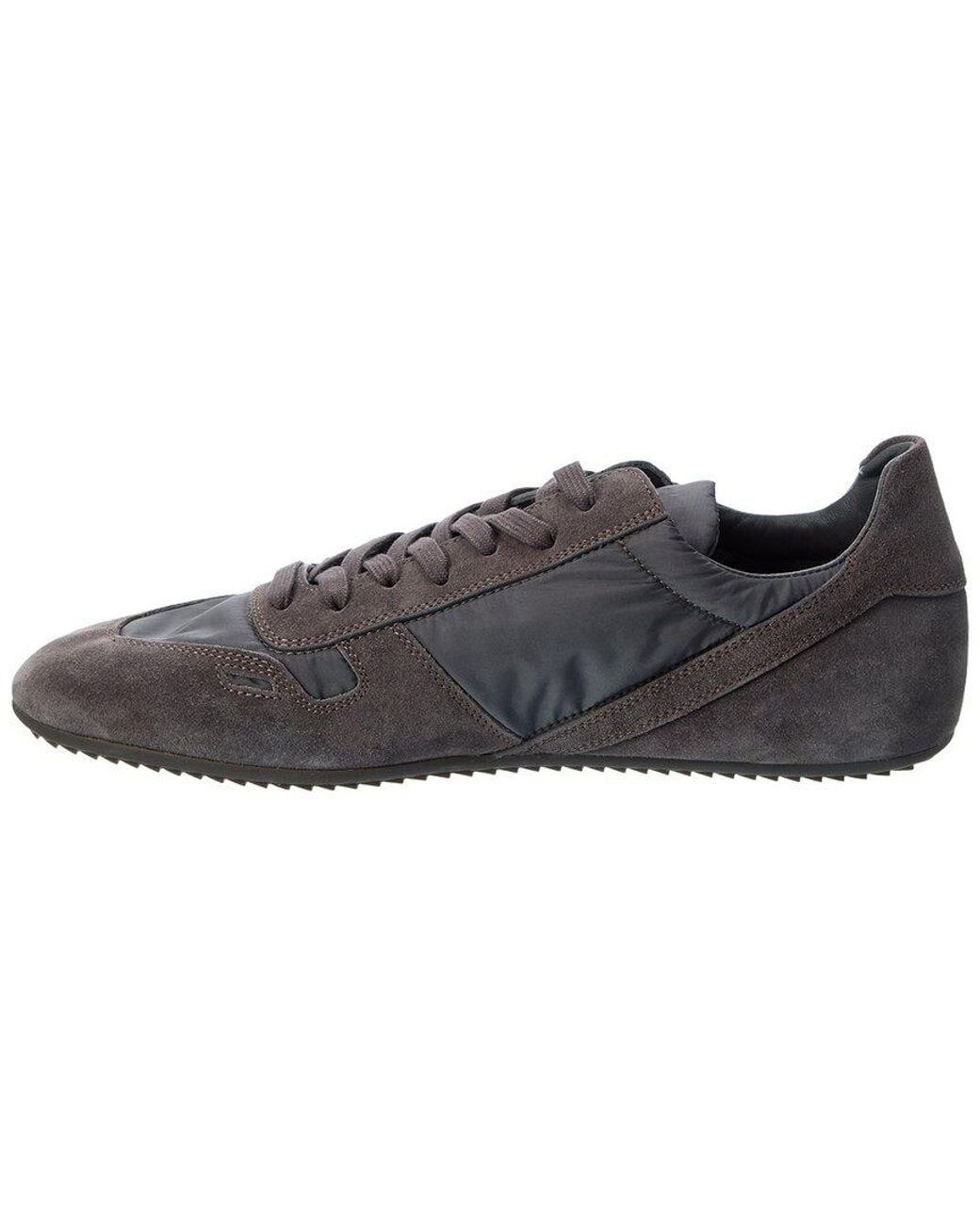 Rick Owens Brown Minimal Nylon & Suede Sneaker for men