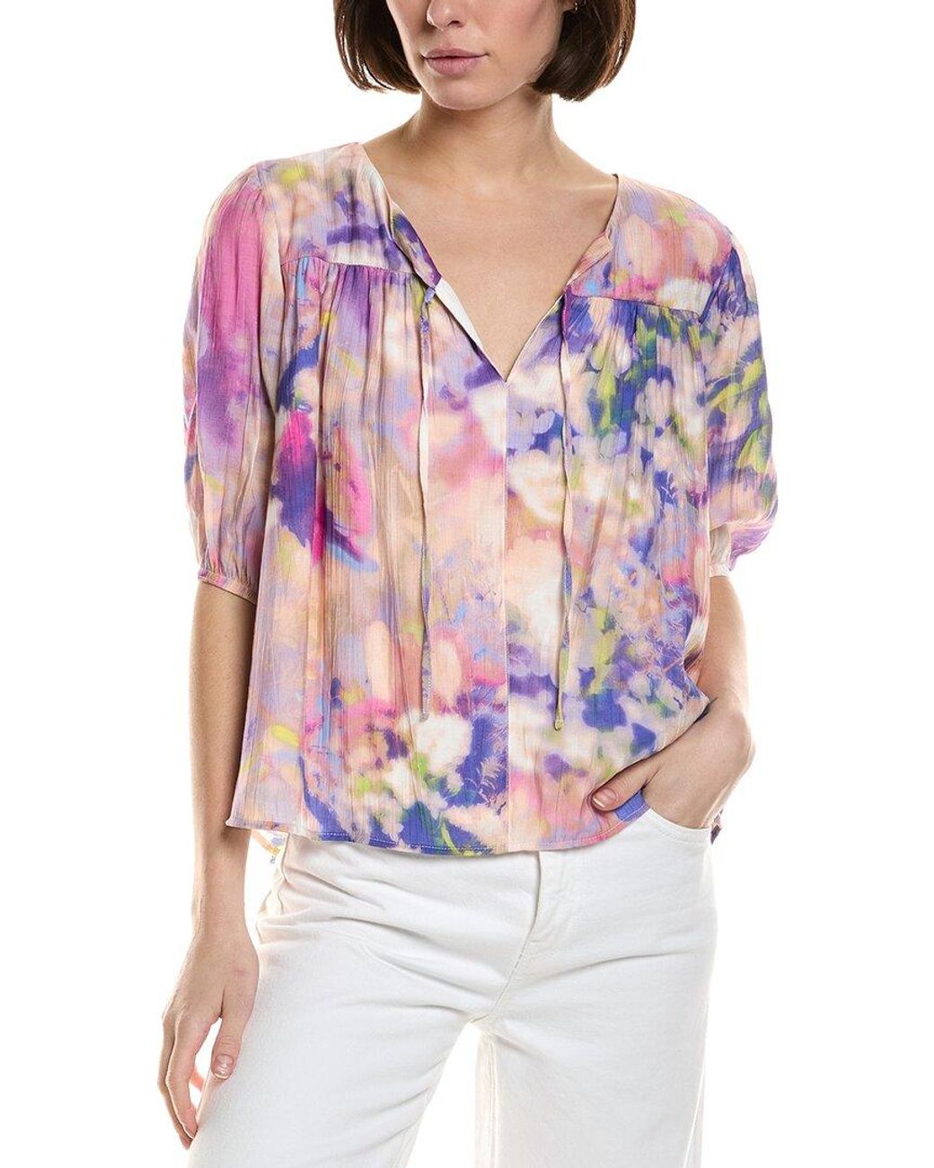 Nicole Miller Gray Blouse