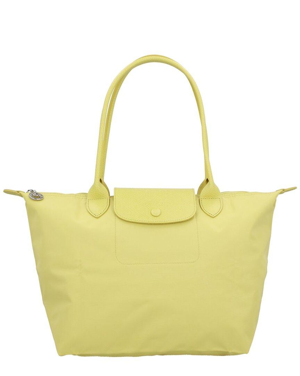 Longchamp Yellow Le Pliage One Medium Long Handle Tote