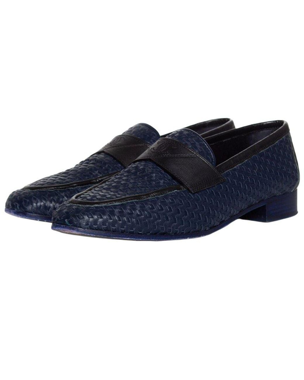 Chanel Blue Sheep Leather Moccasin Loafer (Authentic Pre-Loved)