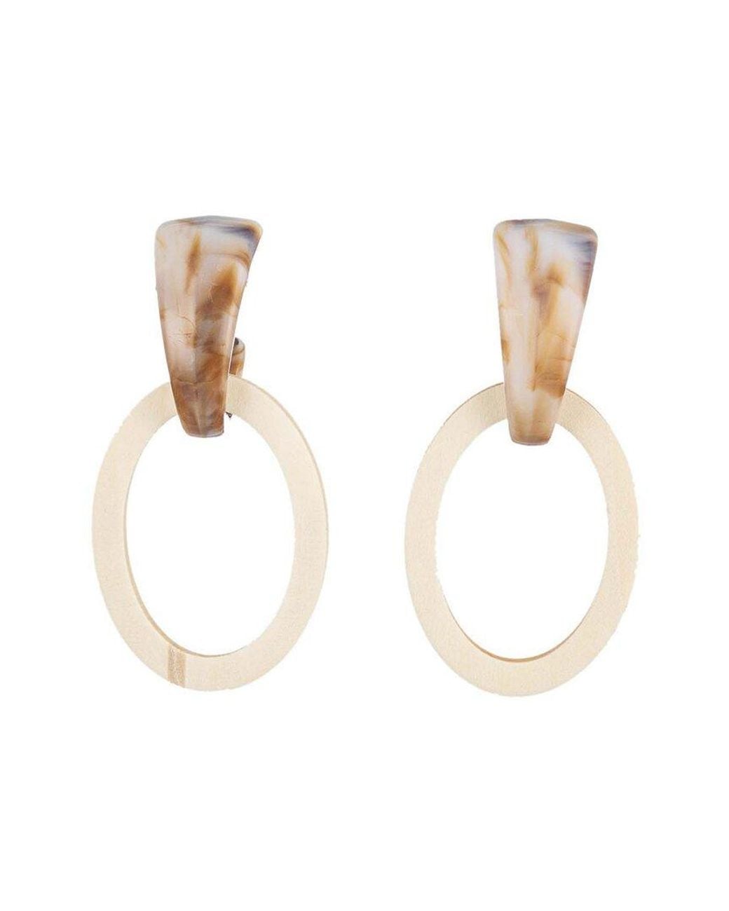 Eye Candy LA White Jaden Loop Earrings