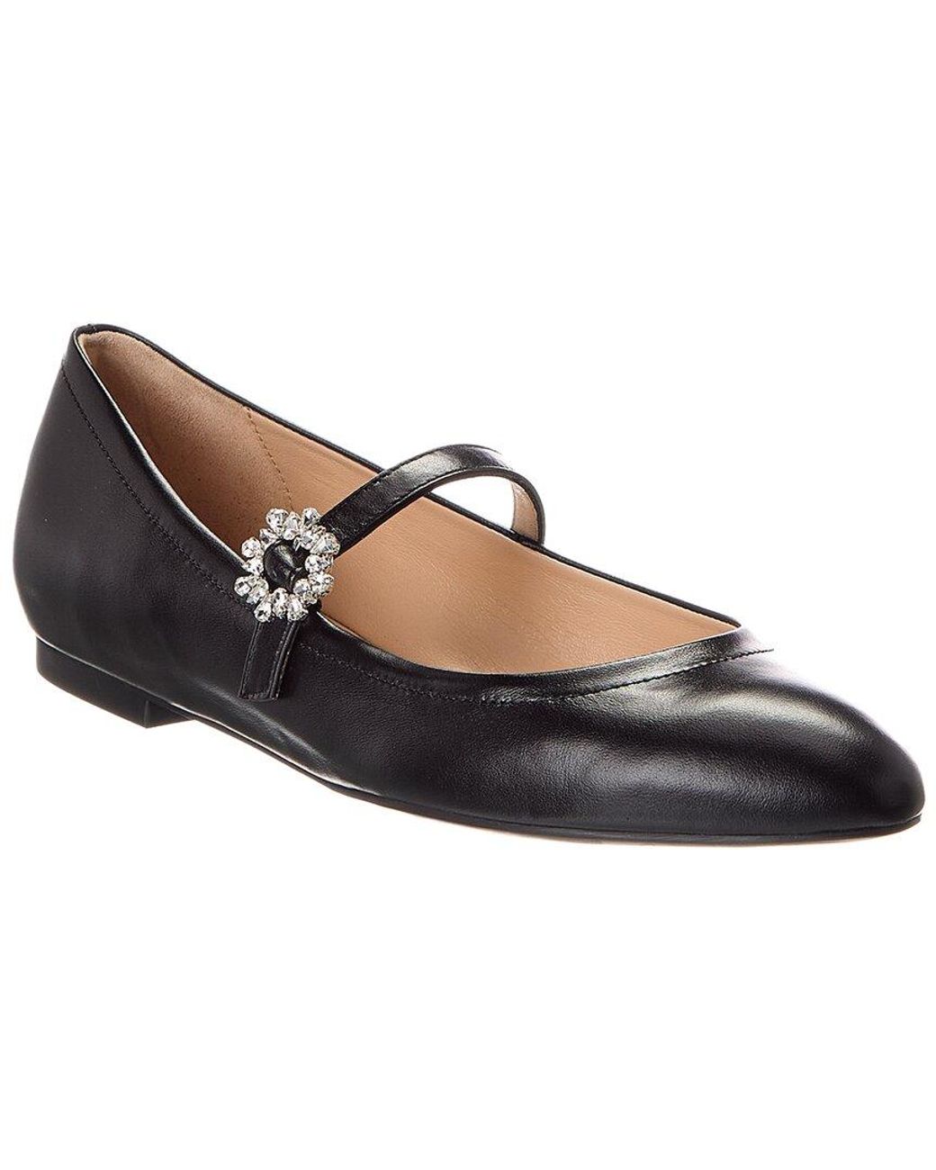Stuart Weitzman Black Aura Leather Mary Jane
