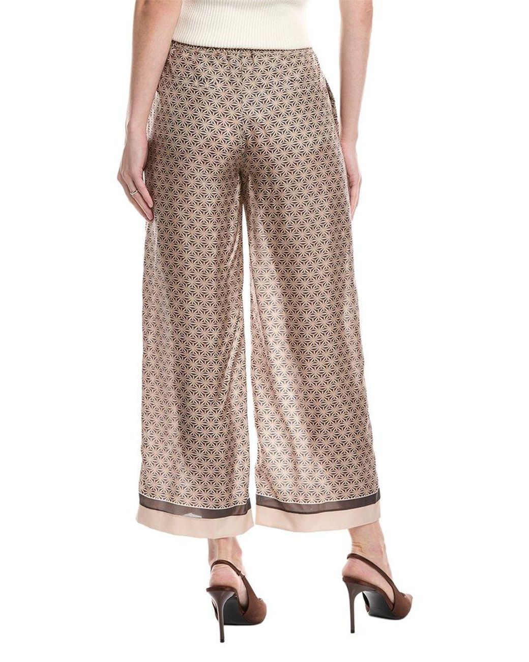 Brunello Cucinelli Natural Pull-On Silk Pant