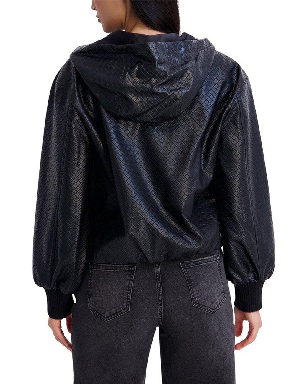 Kenneth Cole Black Faux Leather Jacket