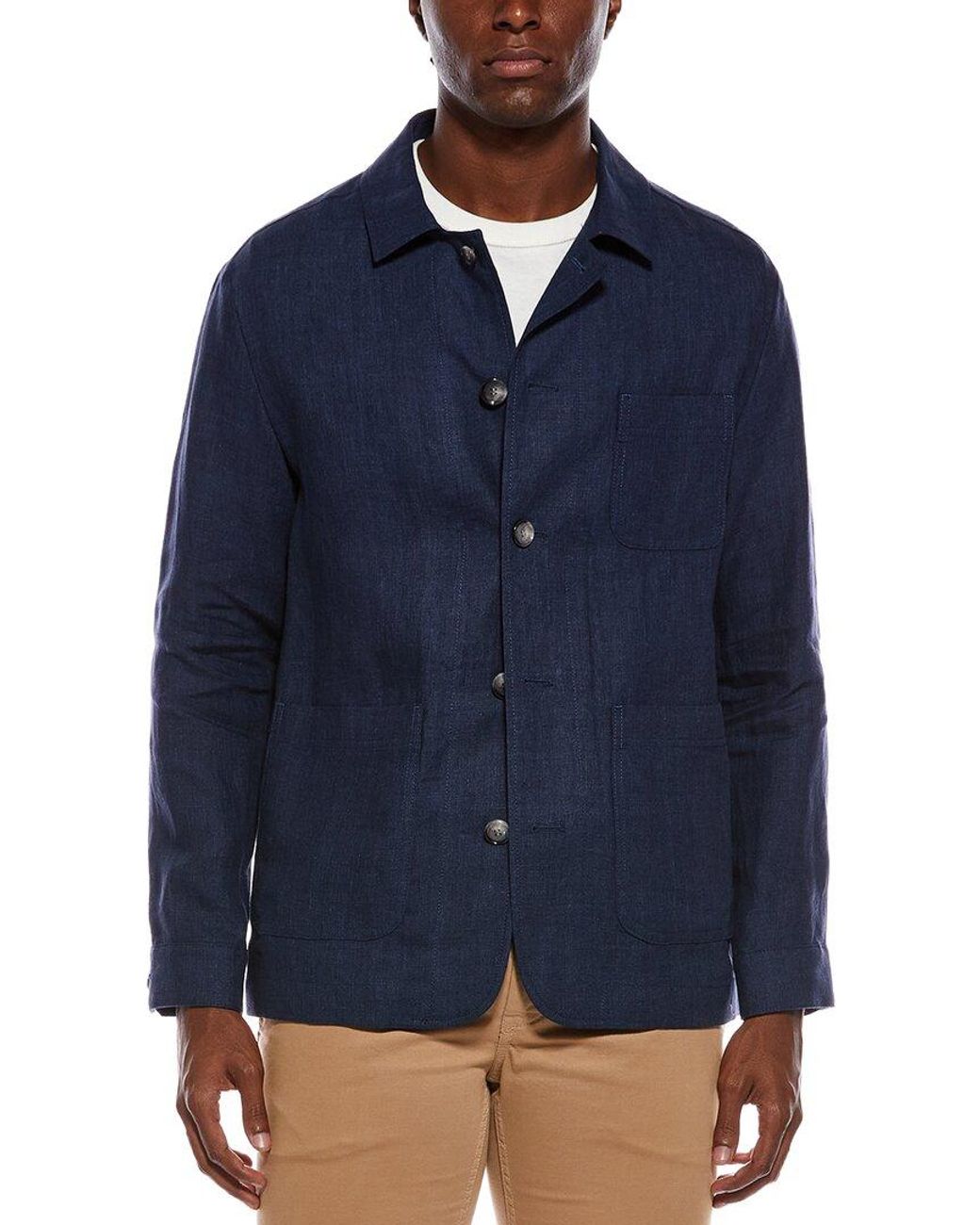 Boss Blue Carper Linen Jacket for men