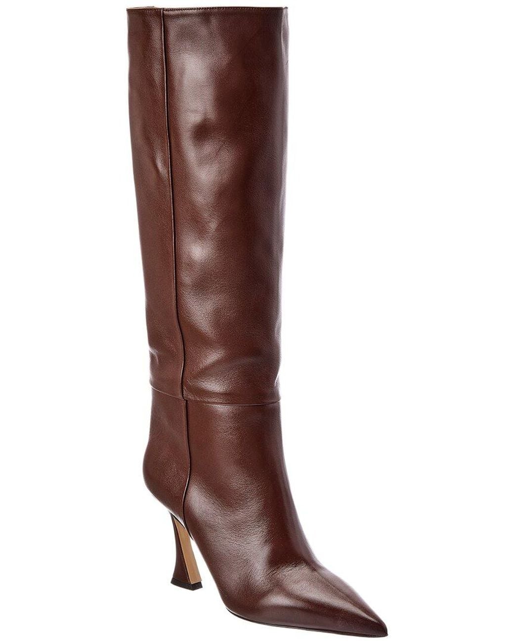 Alexandre Birman Brown Brena 85 Leather Knee-High Boot