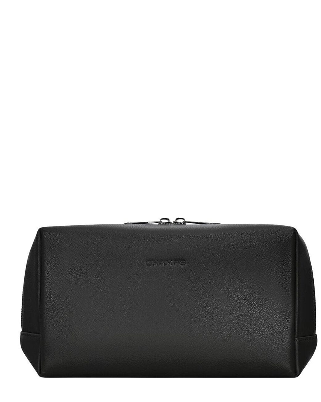 CHAMPS Black Onyx Leather Toiletry Bag