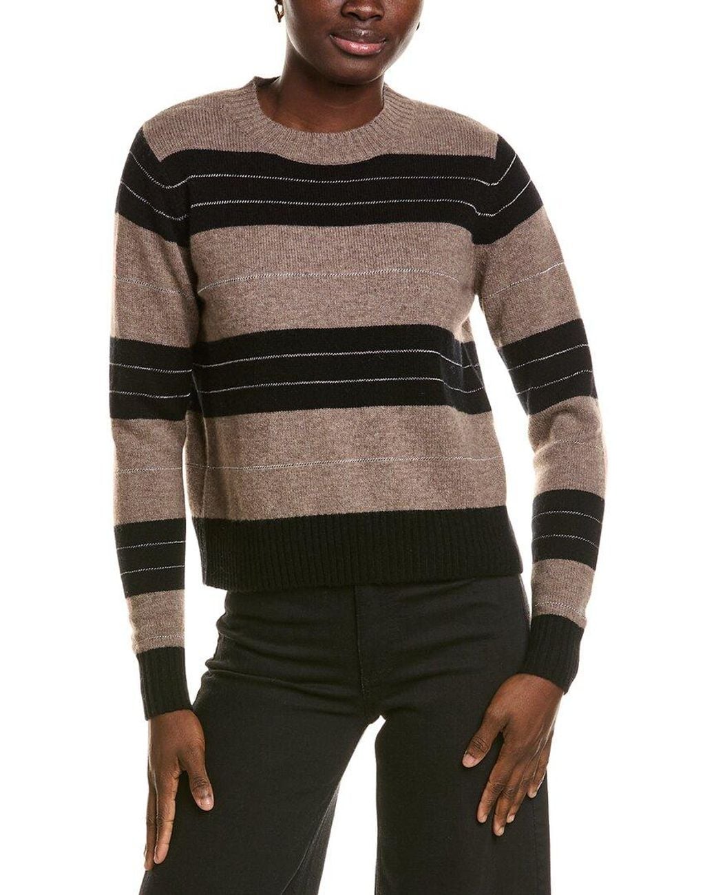 Bella Dahl Black Fitted Crew Sweater