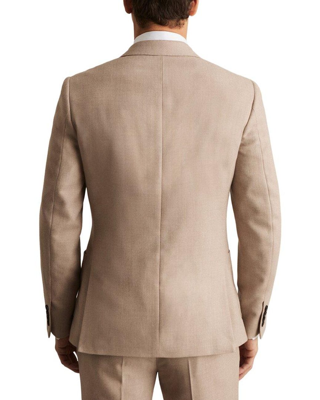 Reiss Natural Venus Peak Textured Bl Wool-Blend Formal Jacket for men