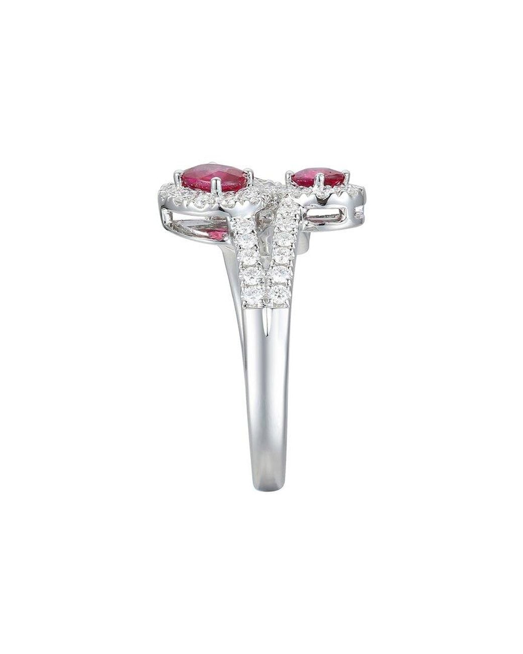 Gregg Ruth Pink 14K 1.44 Ct. Tw. Diamond & Ruby Ring