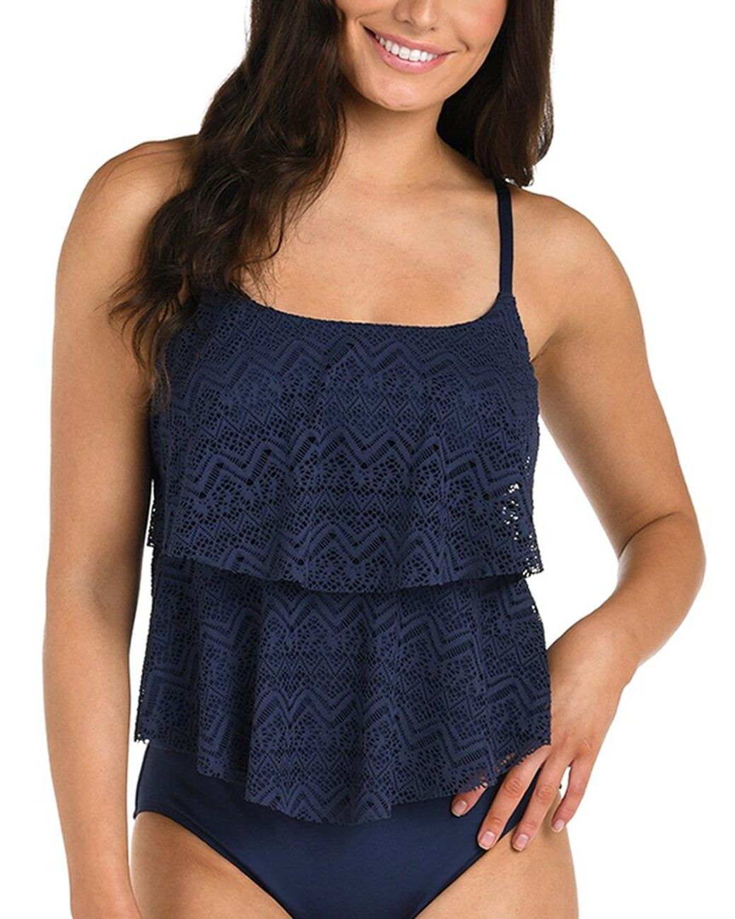 24th & Ocean Blue Cecily Tankini Top