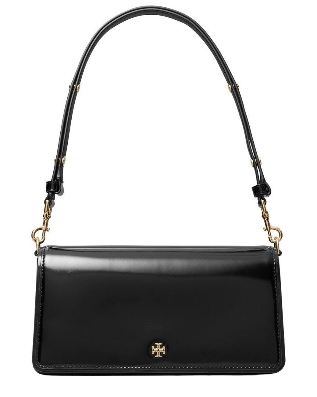Tory Burch Black Emerson Smooth Leather Convertible Crossbody