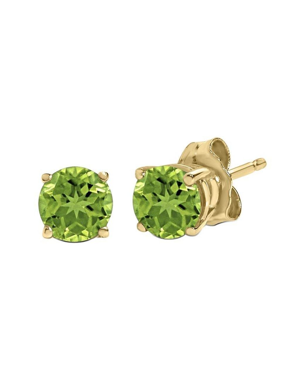 Haus of Brilliance Green Colorful Gemstones 14K 1.10 Ct. Tw. Peridot Stud Earrings