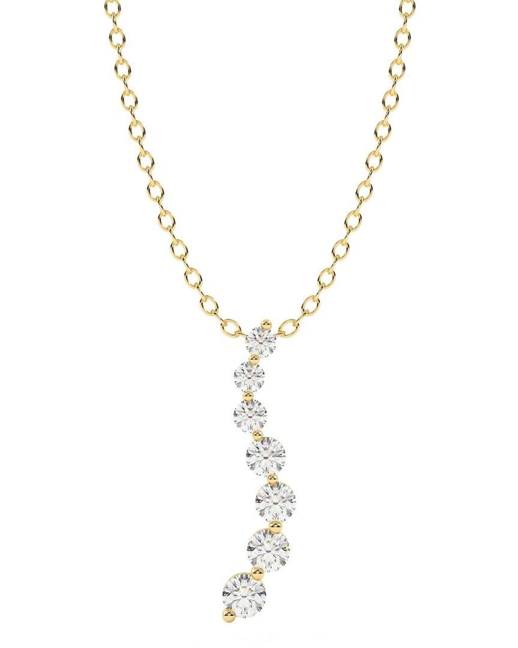 Diamond Select Cuts Metallic 14K 0.25 Ct. Tw. Diamond Pendant Necklace