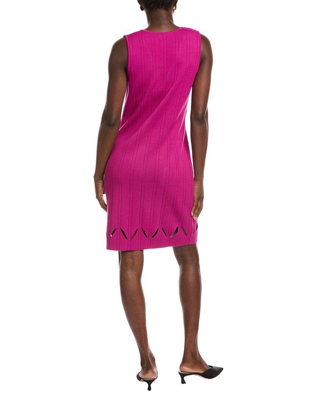 St. John Pink Knit Midi Dress