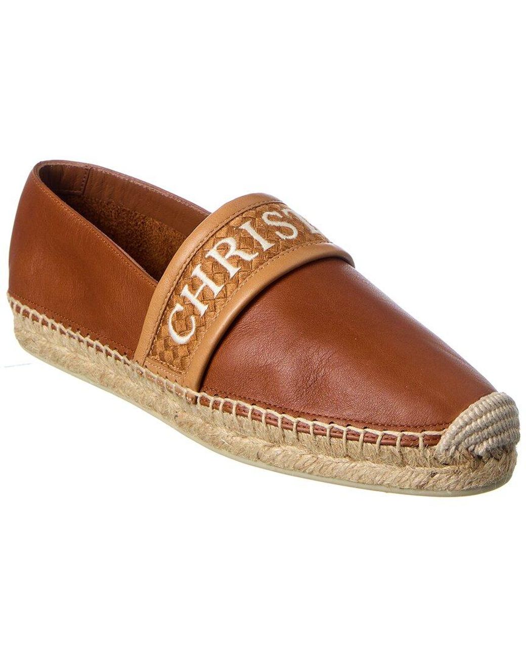 Christian Louboutin Brown Nanoletta Leather Espadrille