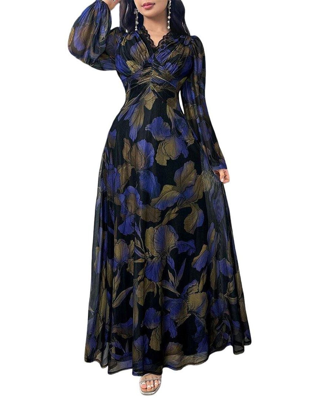 XIRELLI Blue Print Maxi Dress