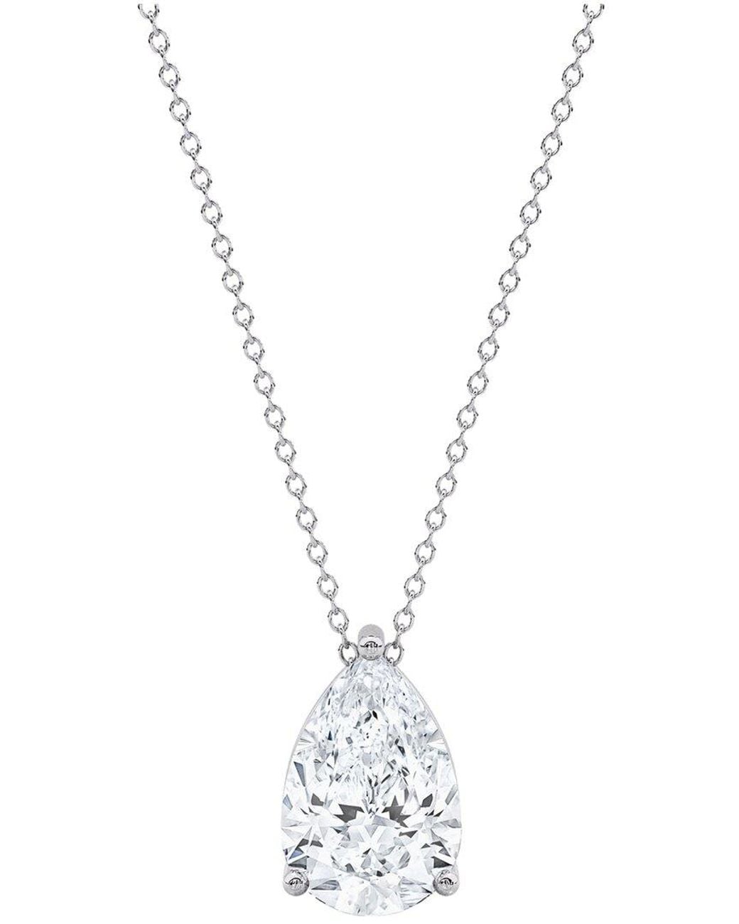 Lab Grown Diamonds Metallic 14K 4.00 Ct. Tw. Lab-Grown Diamond Necklace