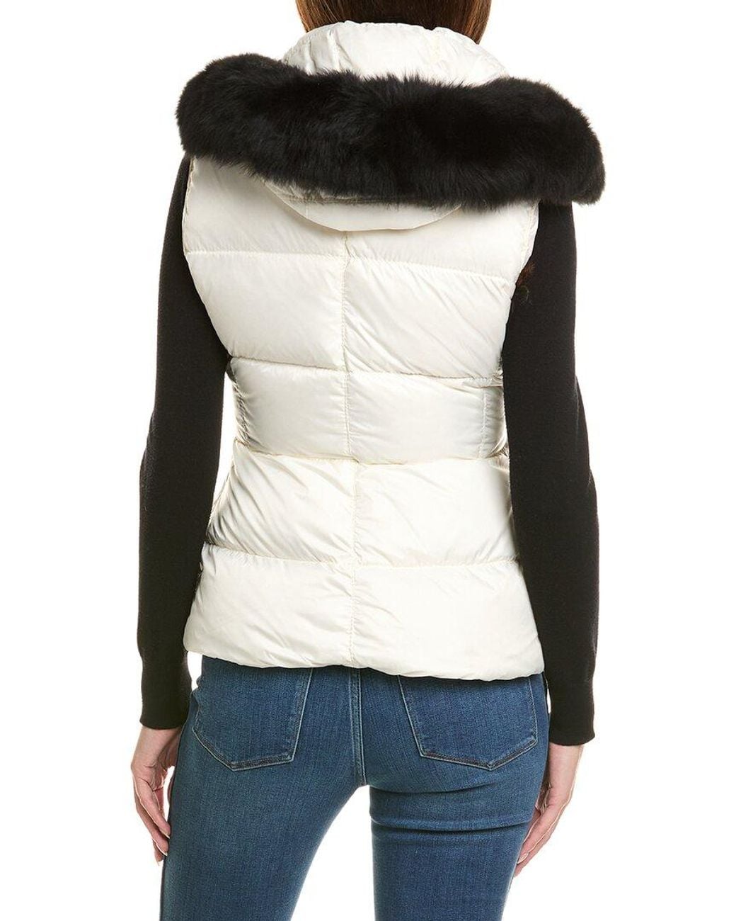 Gorski White Après Ski Down Vest