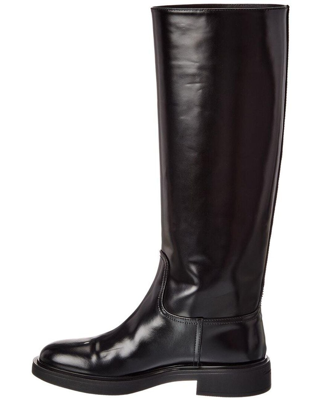 Gianvito Rossi Black Martine 20 Leather Knee-High Boot