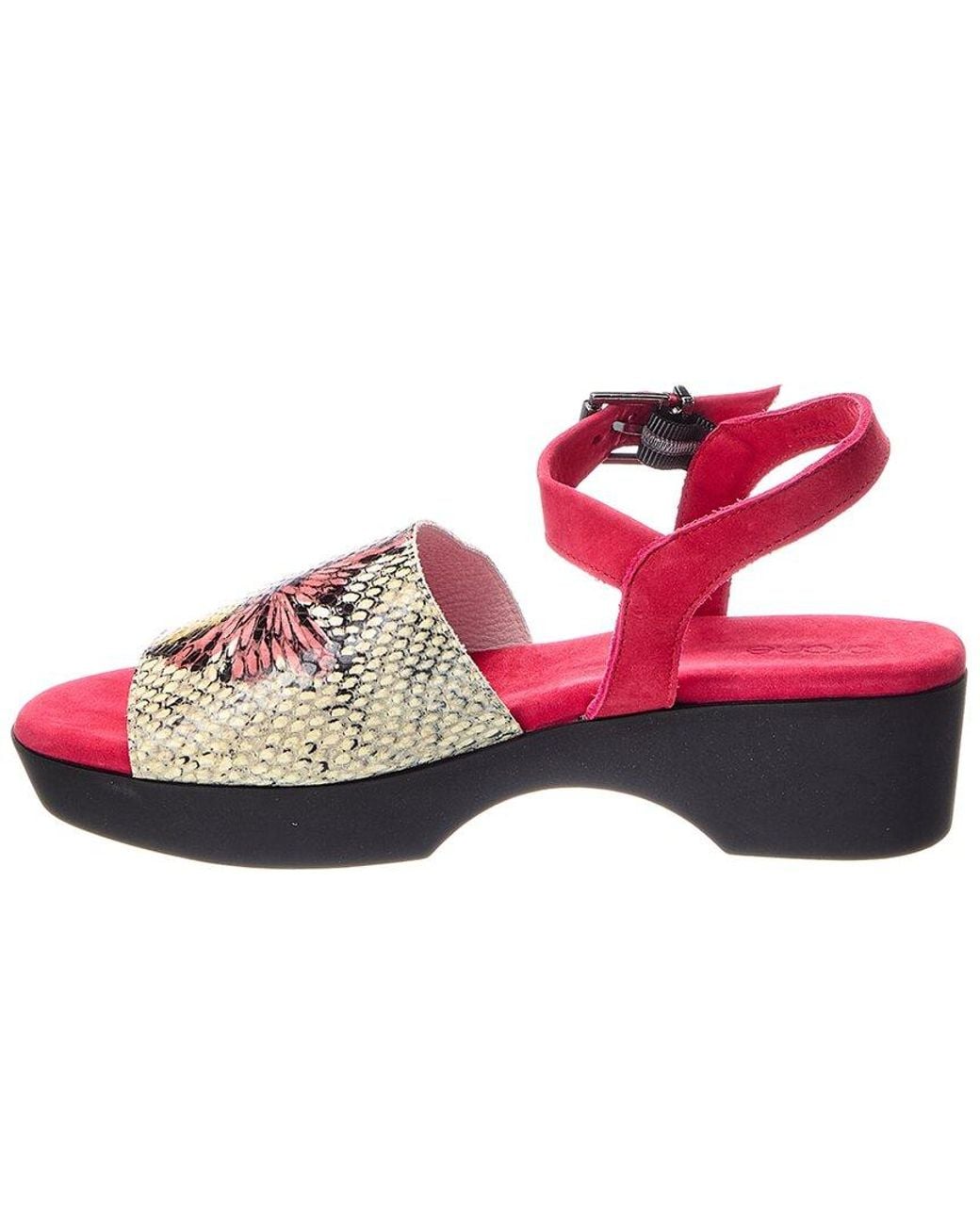Arche Pink Kimoko Leather Sandal