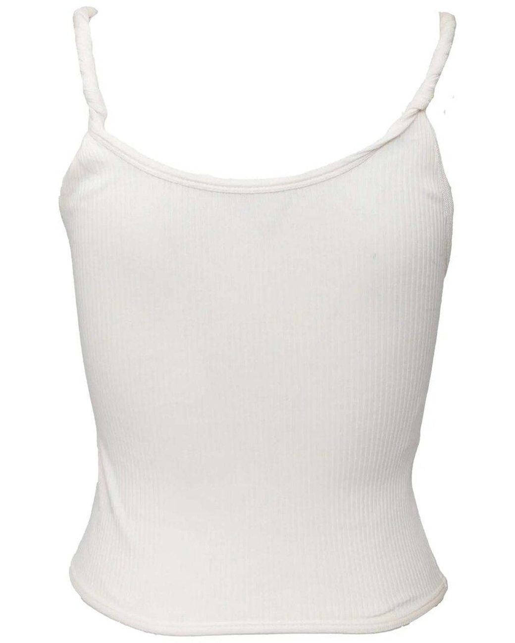 McQueen White Tank Top, Size It; (Authentic Pre-Loved)