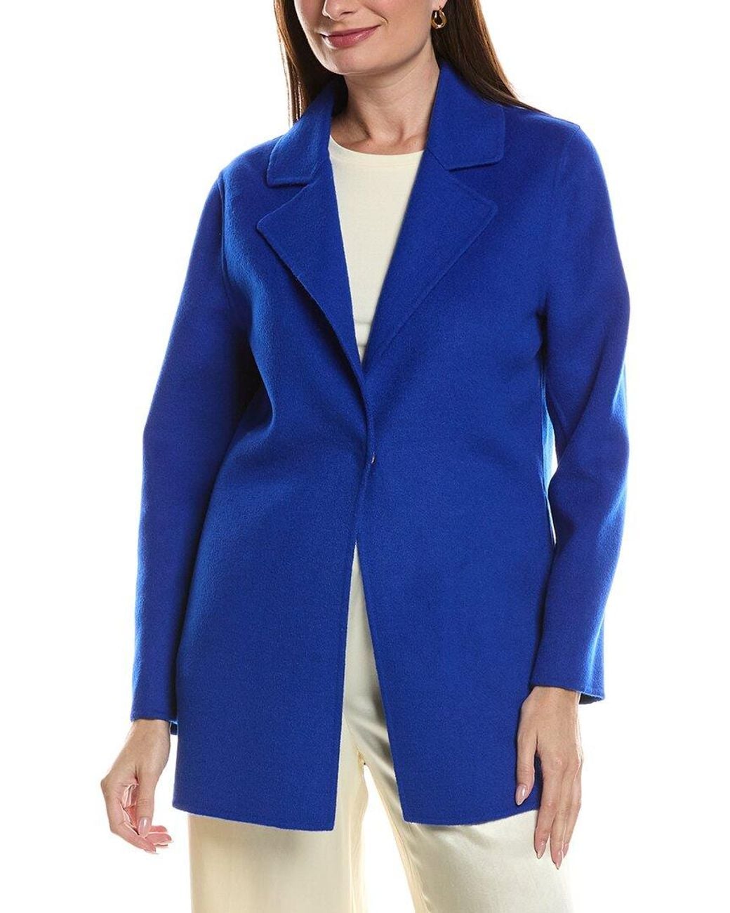 tyler boe Blue Shannon Wool-Blend Car Coat