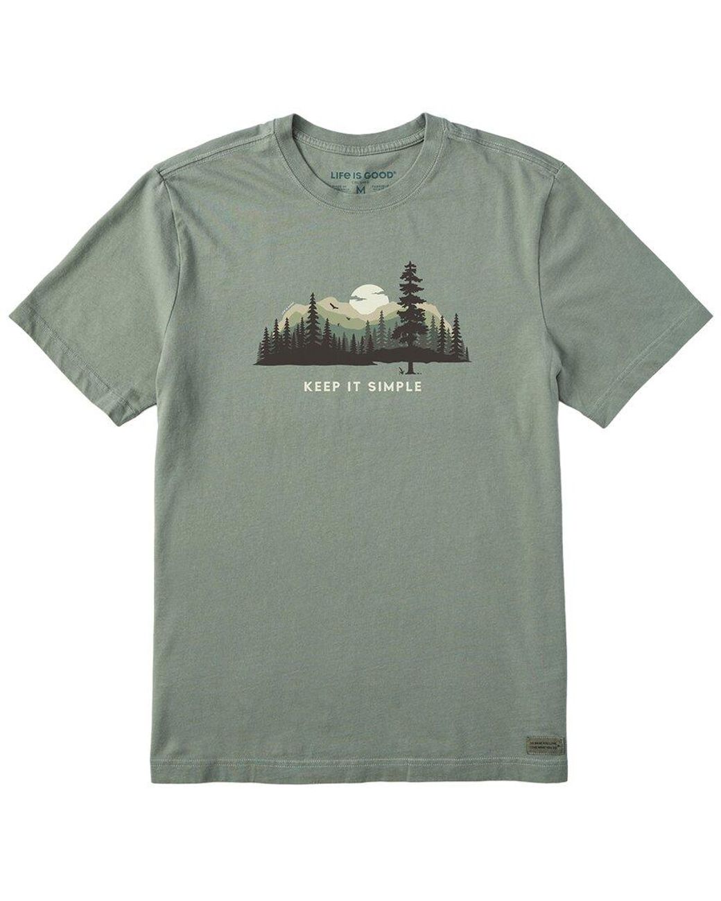 Life Is Good. Green Crusher T-Shirt for men