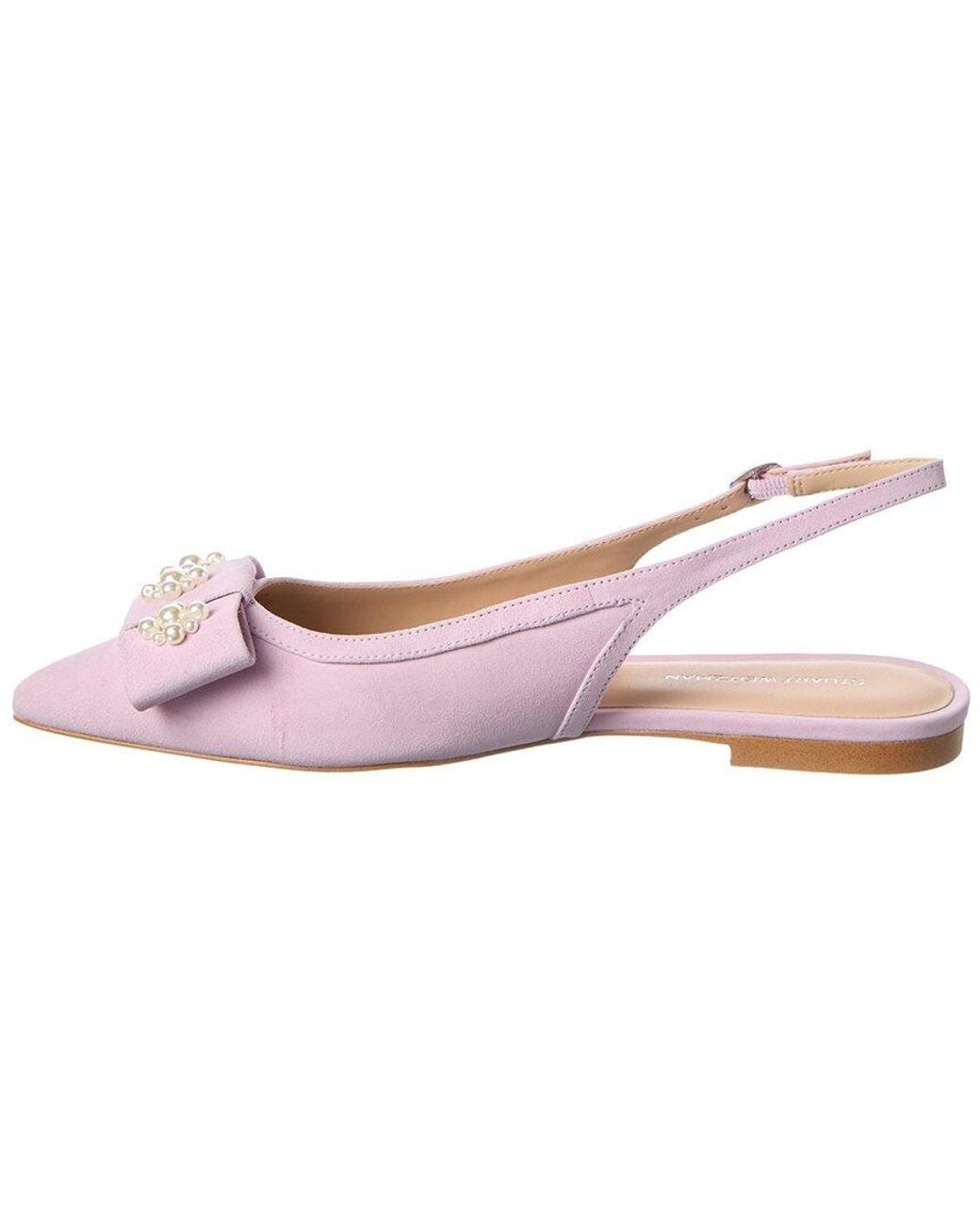 Stuart Weitzman Pink Julietta Suede Slingback