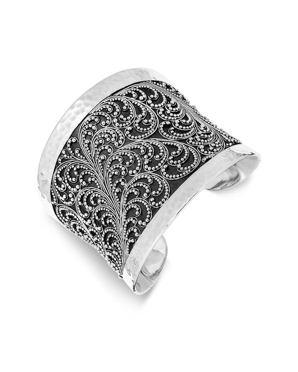 Lois Hill Silver Signature Cuff Bracelet in Metallic | Lyst