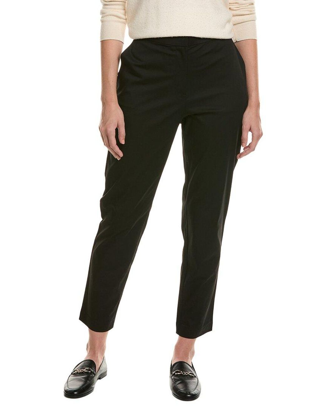 Eileen Fisher Black Hi Waist Slim Ankle Pant