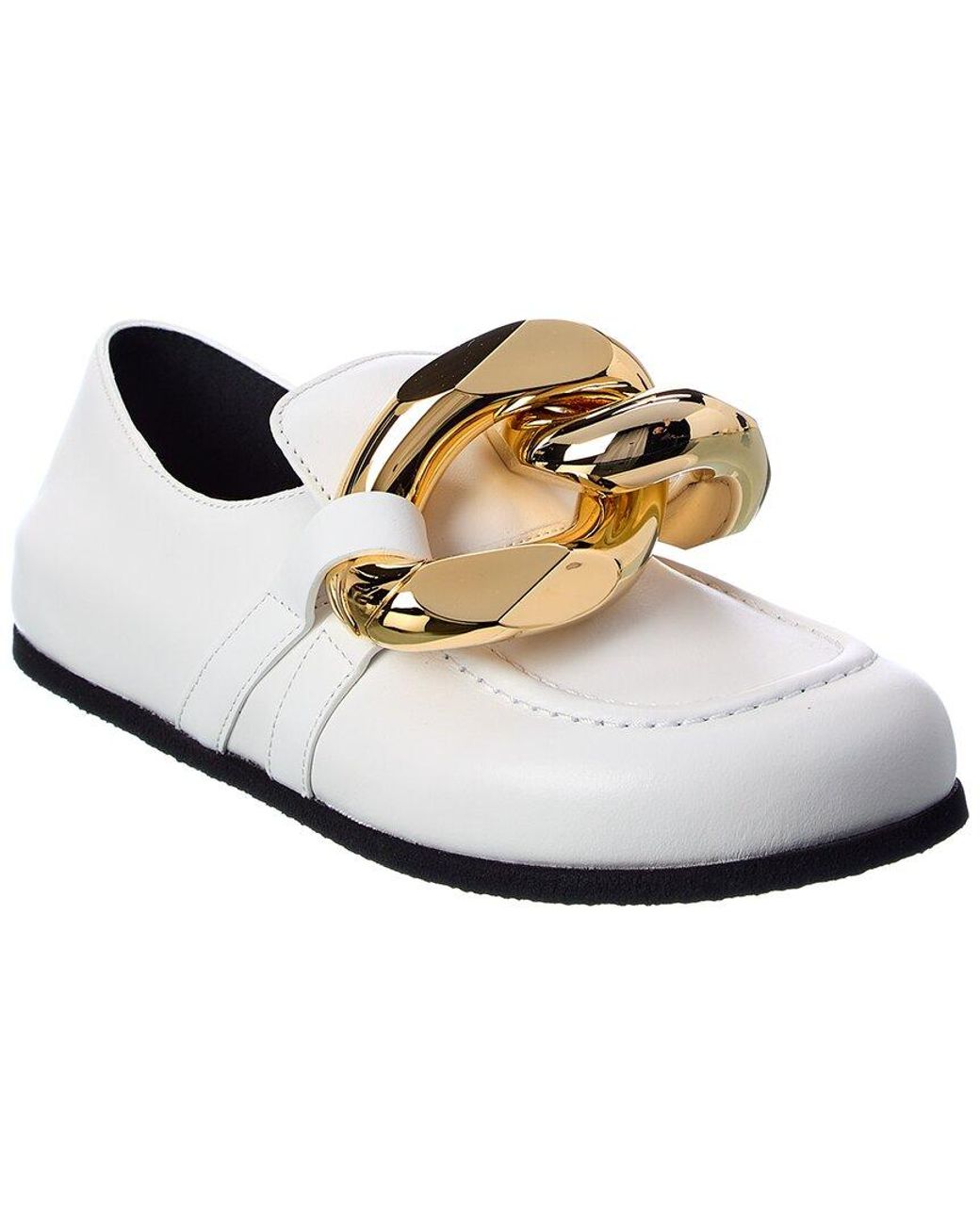 J.W. Anderson White Chain Leather Loafer