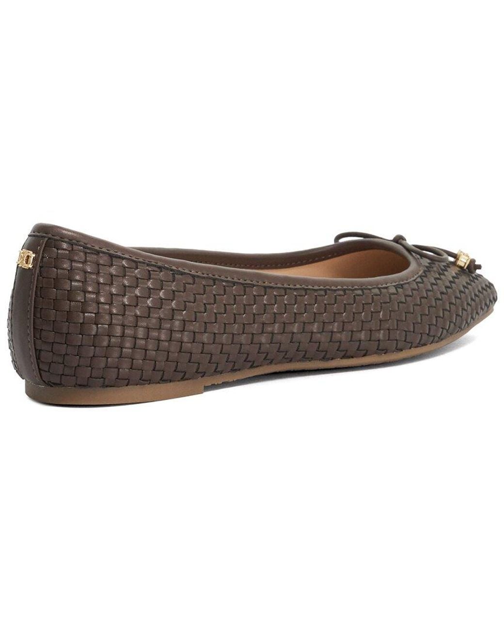 Dune Brown Harries Leather Ballerina