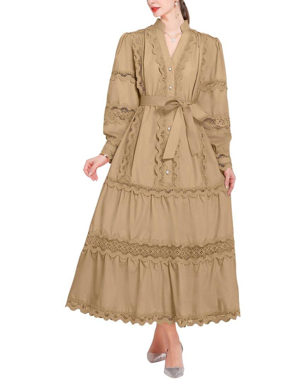Kaimilan Natural Solid Midi Dress