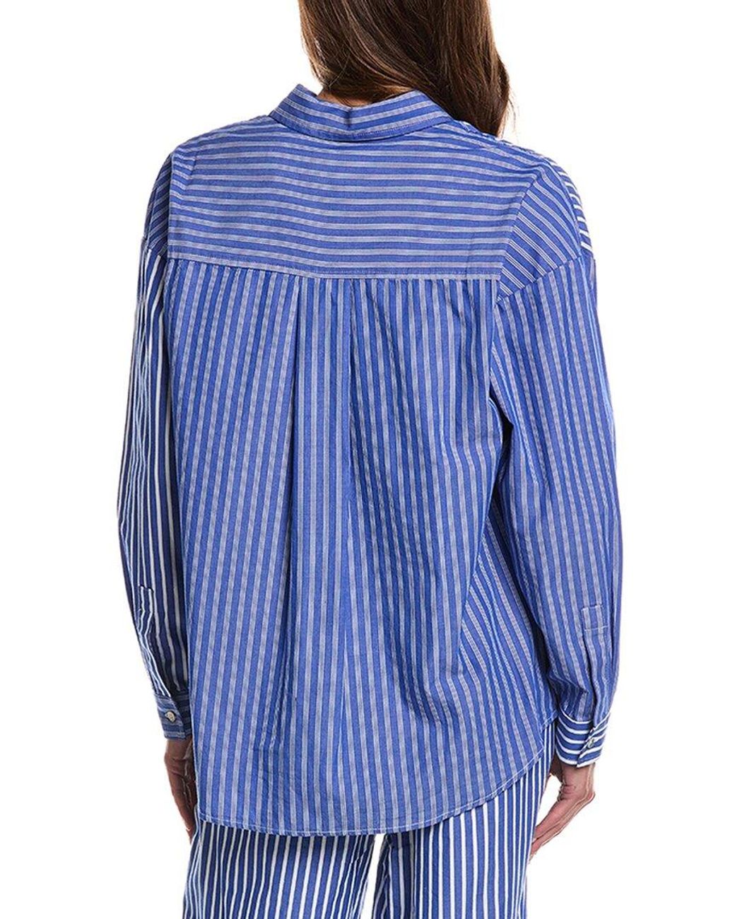 Electric and Rose Blue Boyfriend Shirt