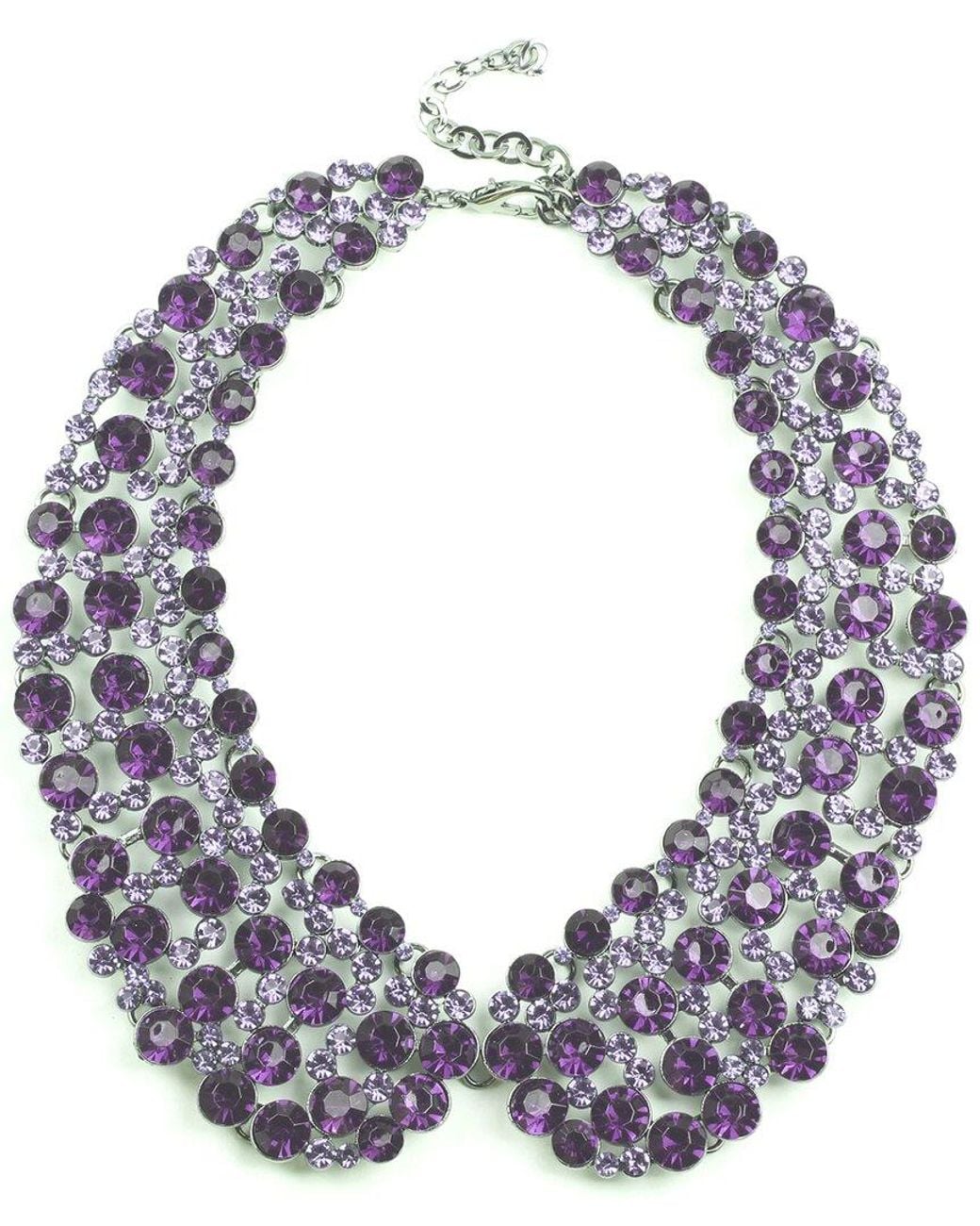 Eye Candy LA Blue Luxe Collection Glass Pearl Diana Statement Collar Necklace