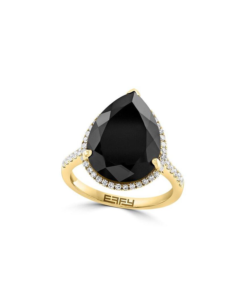 Effy Fine Jewelry Multicolor 14K 8.21 Ct. Tw. Diamond & Onyx Ring