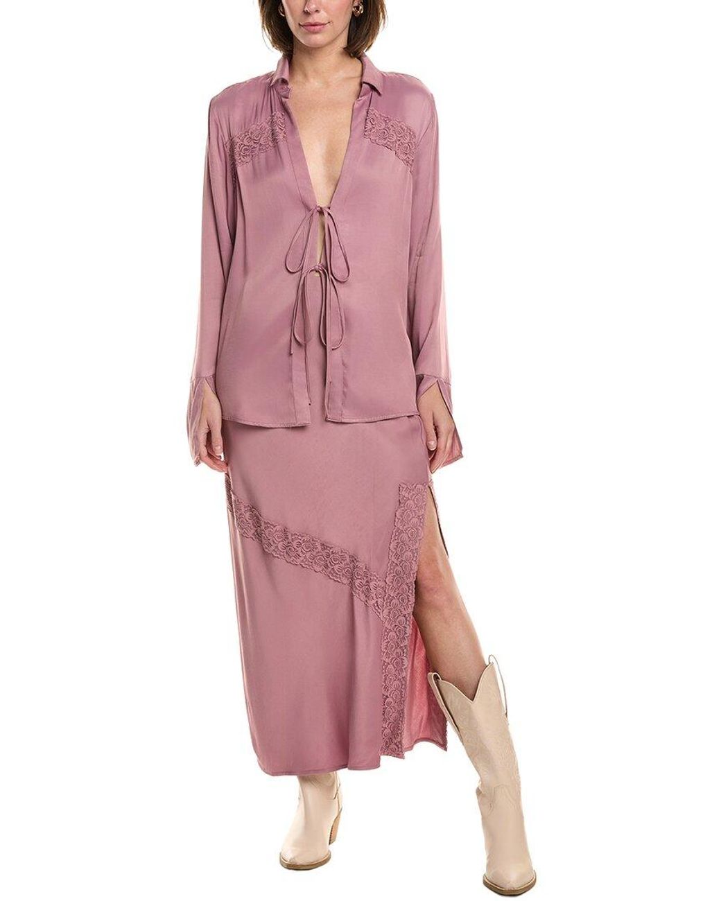 Free People Pink 2Pc Lucia Set