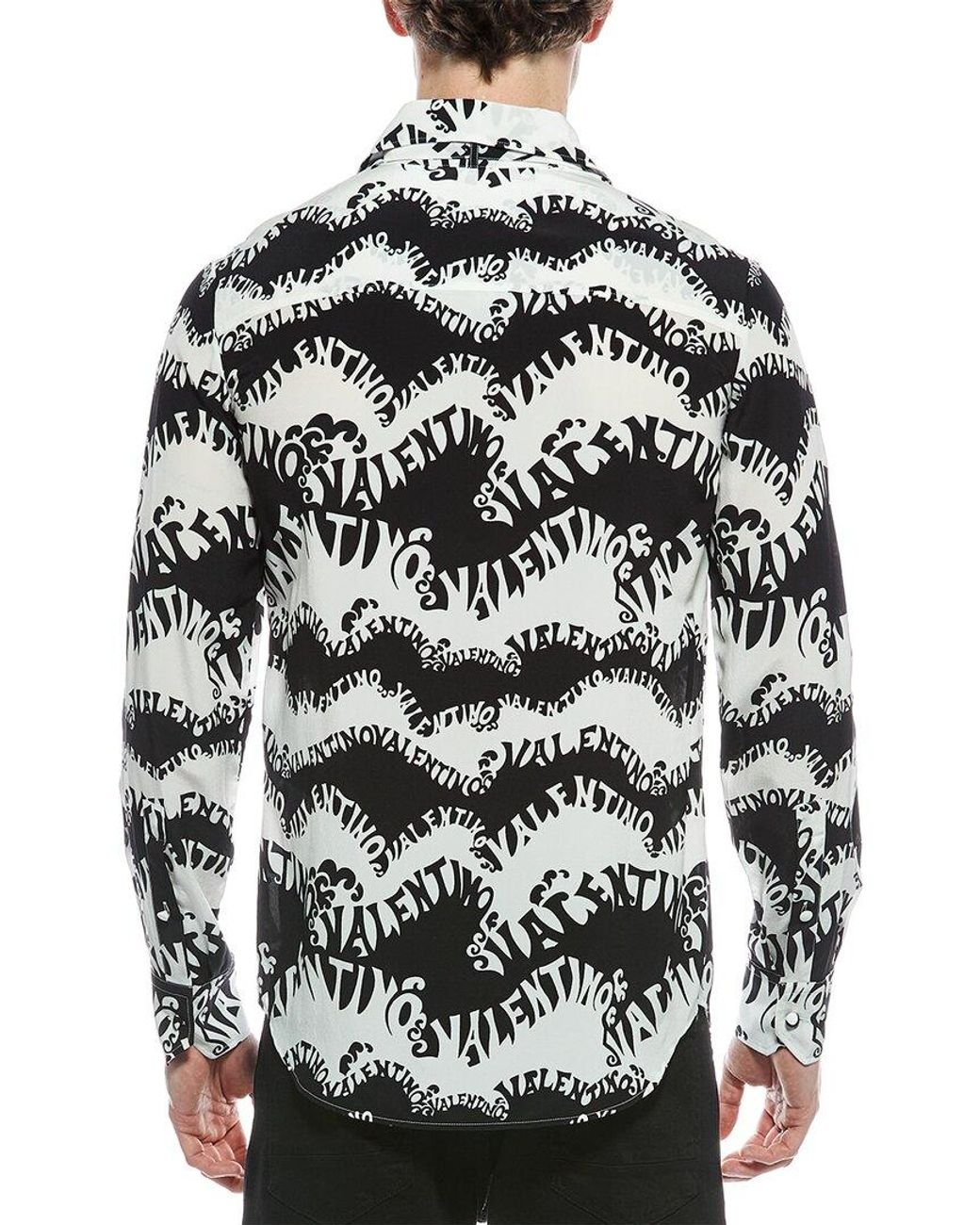 Valentino Gray Silk Shirt for men