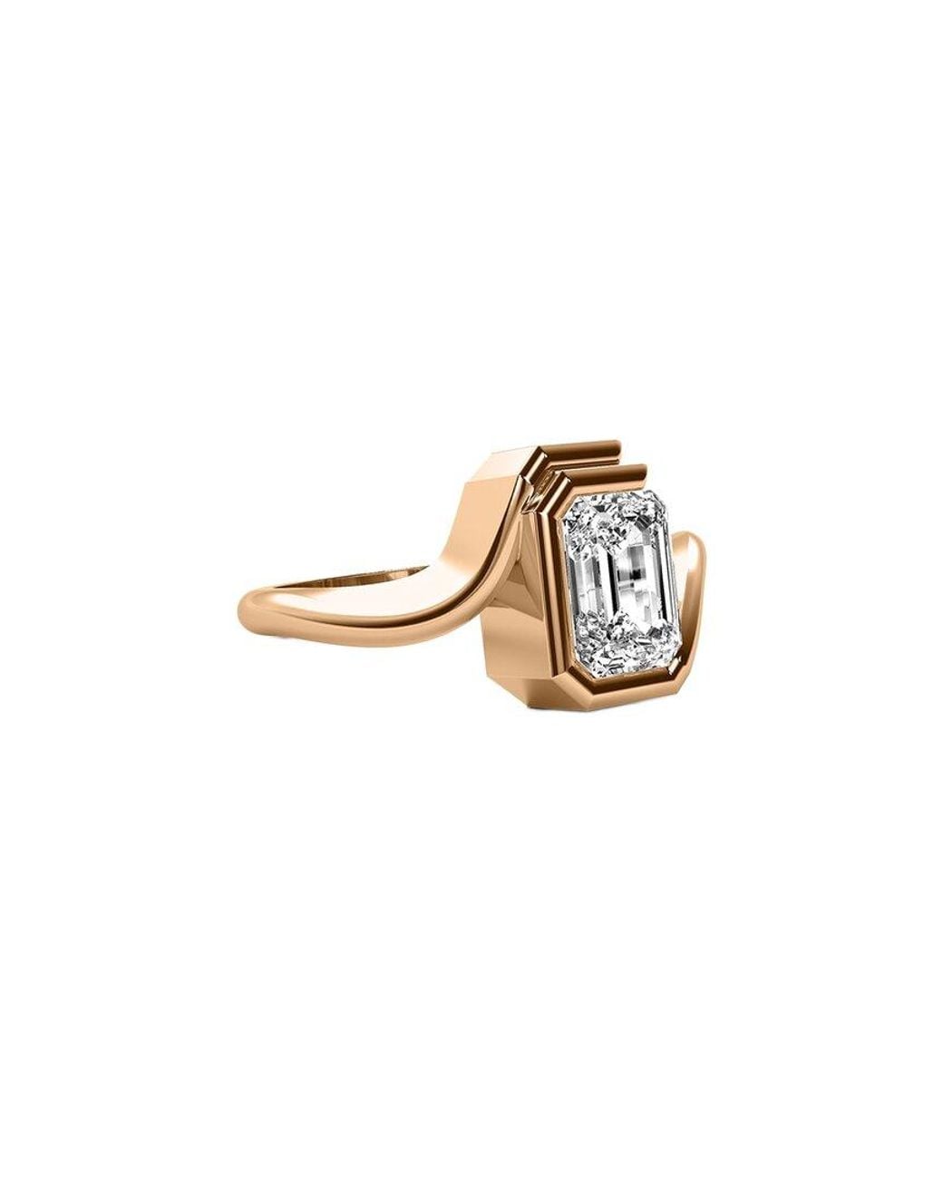Lab Grown Diamonds White 14K Rose 1.00 Ct. Tw. Lab-Grown Diamond Ring