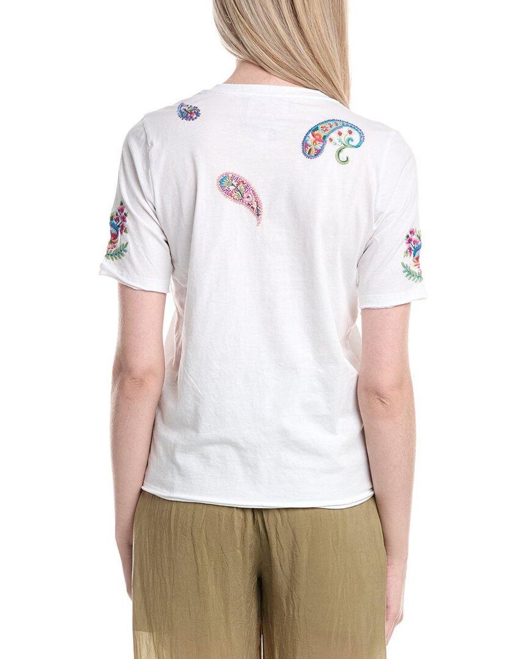 Johnny Was White Karime T-Shirt